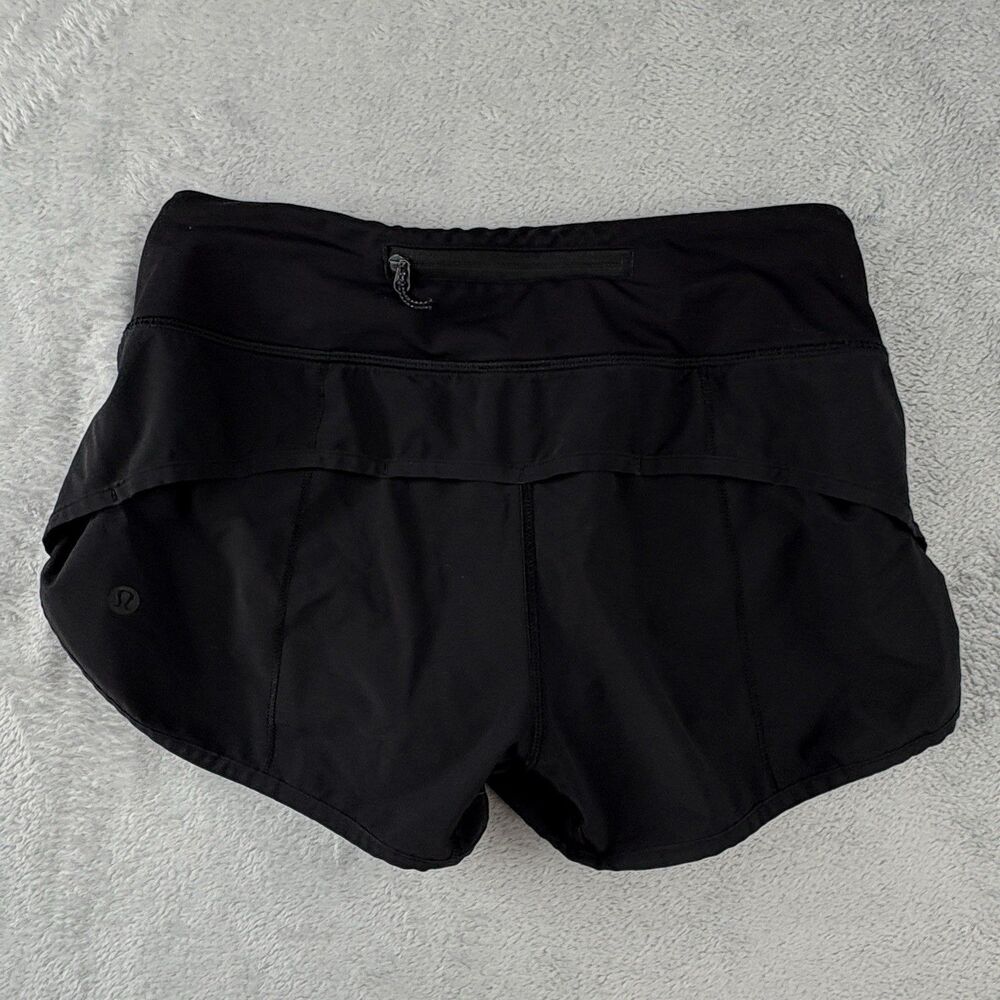 Lululemon Speed Up Shorts Womens Sz 2 Black Low Rise Lined 2.5" Running Athletic